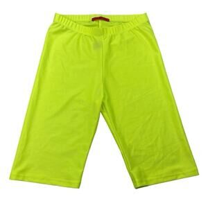 Roma Concept Green Elastic Waist Pull On Activewear Yoga Gym Biker Shorts Size S